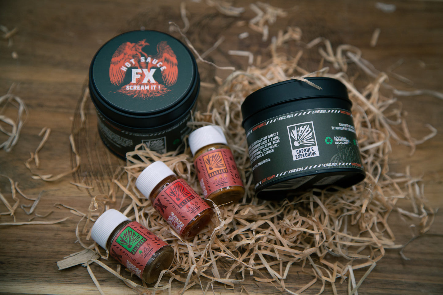 Capsule pimentée explosive